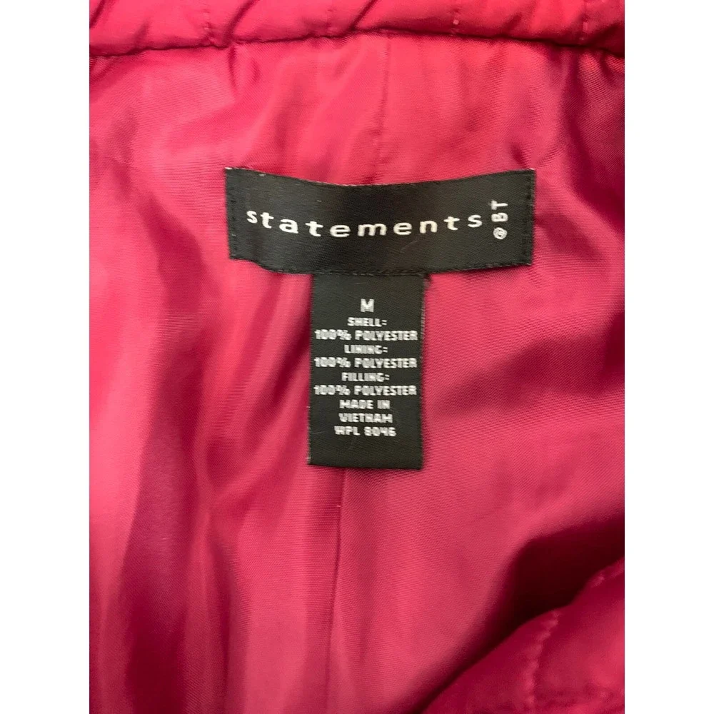 Statements‎ Women's Quilted Style Light Weight jacket coat Size M Medium
